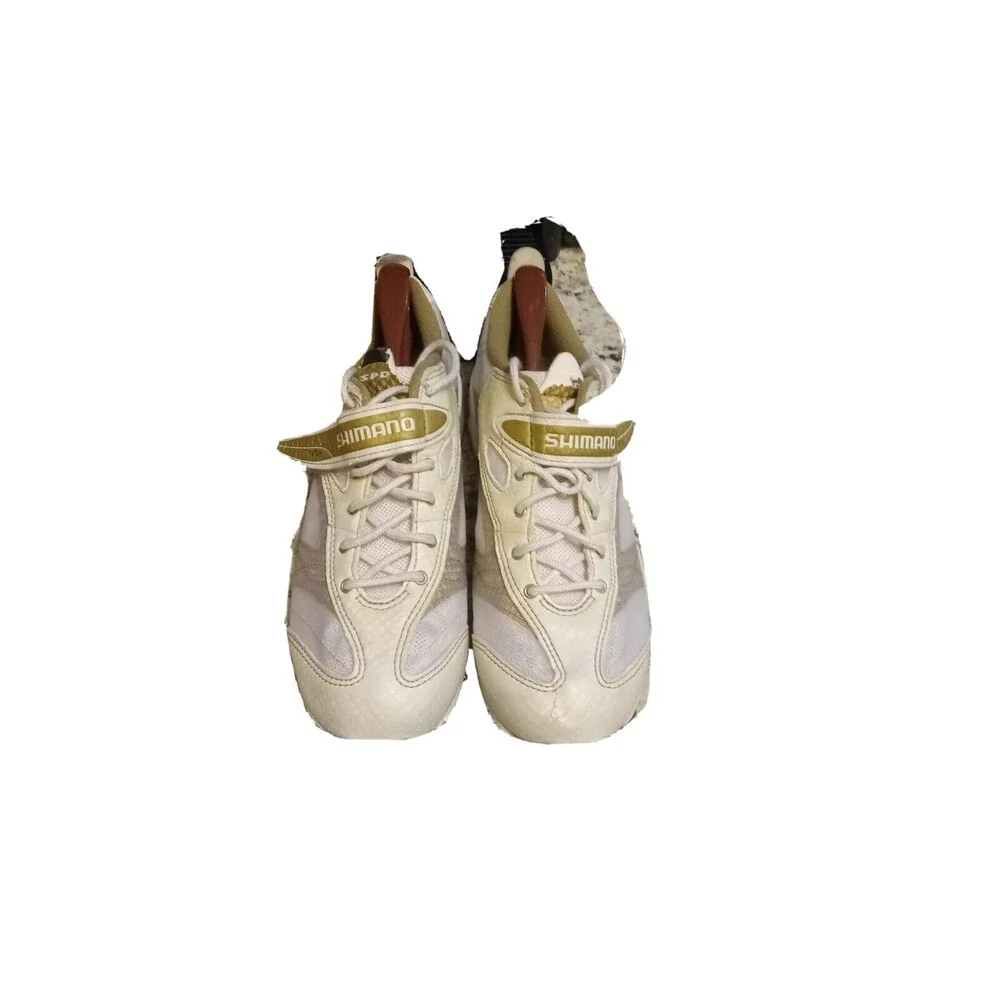 Shimano SH-WF23 Women’s Road Cycling Shoes SPD 7–8 White Silver Hook & Loop
